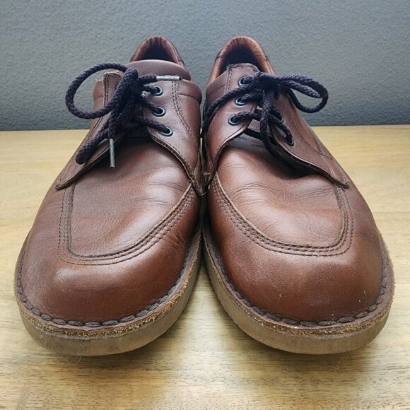 Vintage Dexter Light Brown Tan Leather Vibram Shoes Mens Size 10 USA main image 8